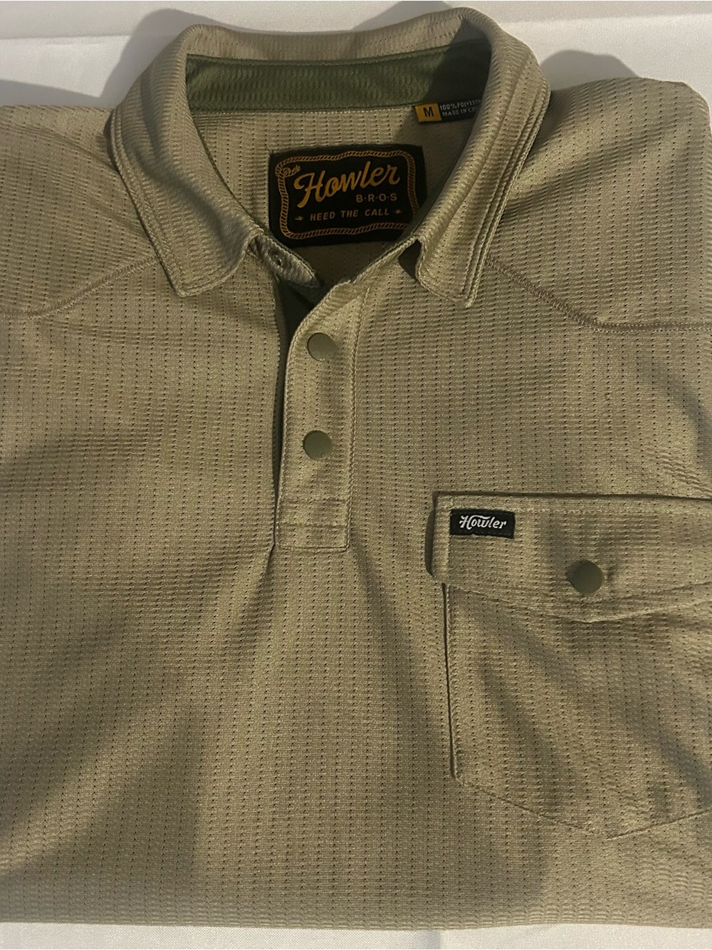 Howler Brothers Men’s Polo Shirt in Olive Drab